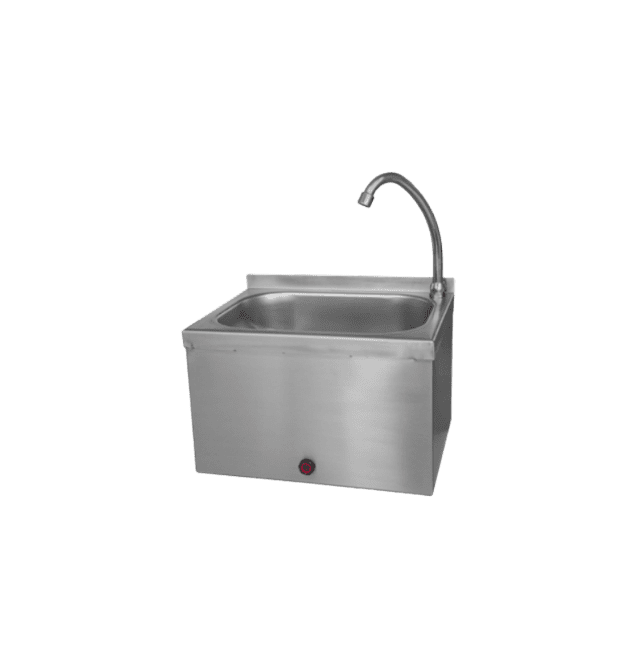 Waschbecken mit Sensor-Wasserhahn