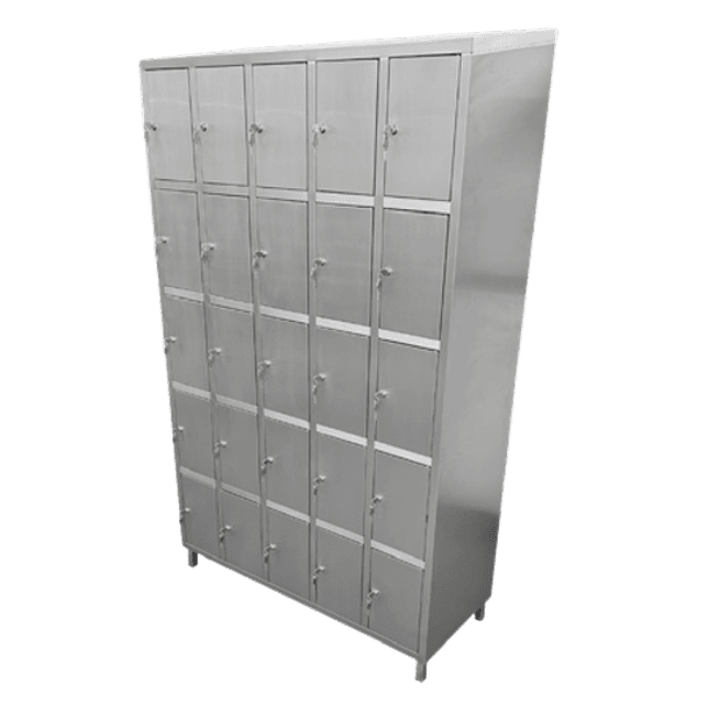 Edelstahl-Schließfachschrank